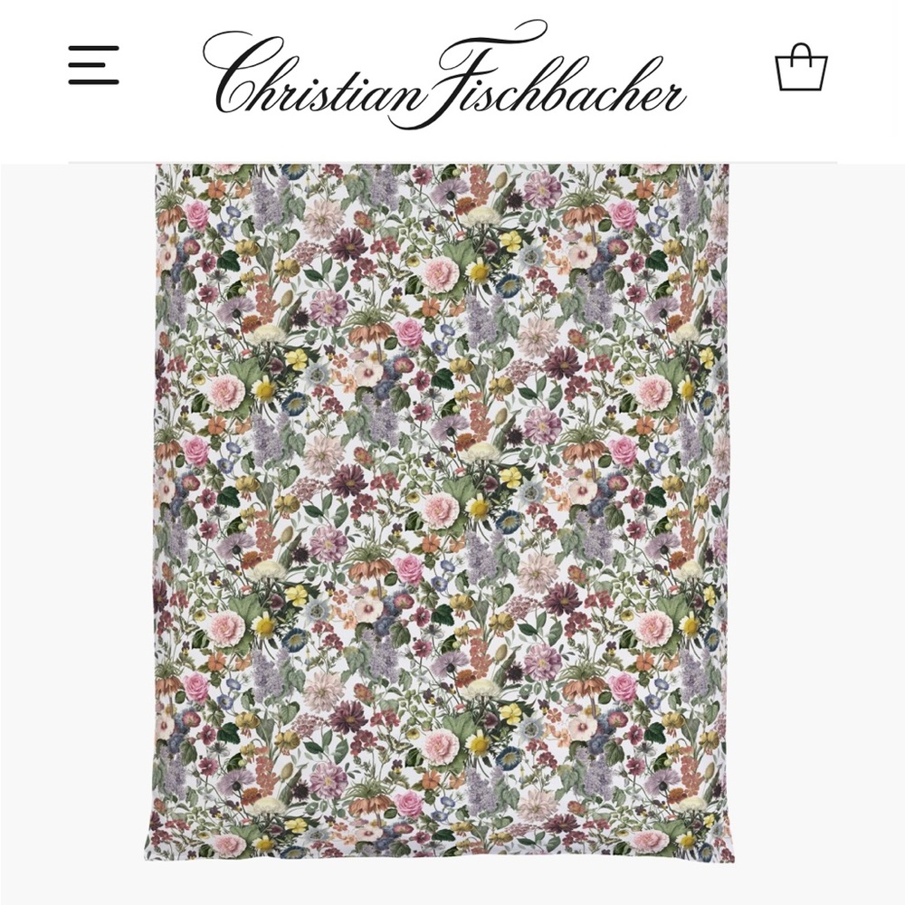 Christian Fischbacher Floral Patterned Duvet Cover and Pillow Shams